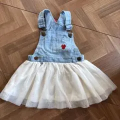 futafuta ミニーマウス　オーバーオールスカート 90サイズ