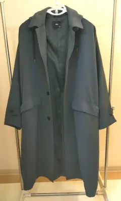 HARE フードドルマンビッグステンカラーコート グレー M