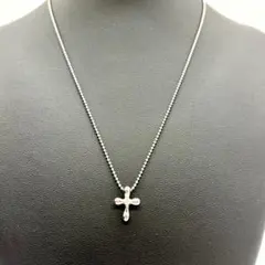 TASAKI シルバー クロス ネックレス ダイヤ モンド入 925 SVのサムネイル