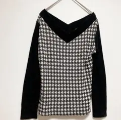 土日限定価格　c.o.c city of city 千鳥ニットＬサイズ