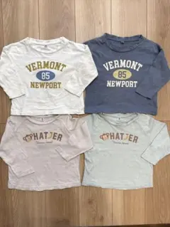 長袖Tシャツ 4枚セット 90cm