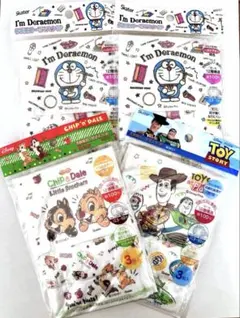 新品 未開封★子供用キャラクター ガーゼマスク4個 (３歳-10歳) 感染　給食