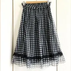 LODISPOTTO スカート チェック 白 黒 ロディスポット