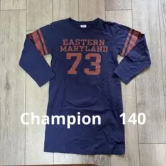 Champion 長袖ワンピース 140 ネイビー