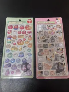 【正規品】和柄　ボンボンドロップシール　だるま　和犬　2枚セット