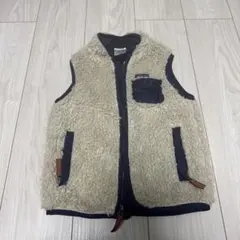 patagonia ベスト クリーム色/ネイビー