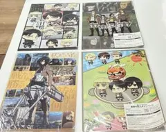 進撃の巨人 クリアファイル 4枚セット ローソン、SEGA