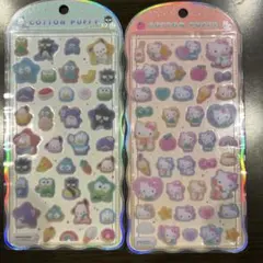 コットンパフィーシール キティ はぴだんぶい 2枚セット 正規品