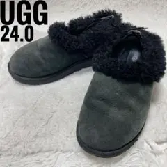 UGG ニタ ブラック ムートンブーツ レディース モフモフ ロゴ 24.0cm