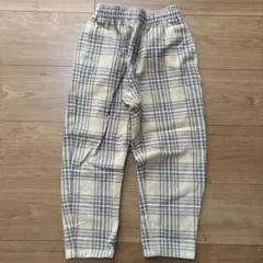GU チェック柄 ロングパンツ 130