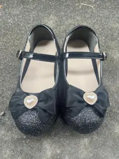 黒いリボン付きフォーマルシューズ　20cm