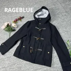 RAGEBLUE レイジブルー　ダッフルコート　ブラック　フード Mウール