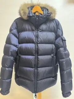 超美品★モンクレール★ダークネイビー★3★ファー　MARQUE