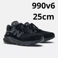 USA正規品New Balance 990 v6 トリプルブラック 25cm