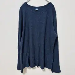 OLD NAVY 大きいサイズ XL リブ 長袖 カットソー ネイビーのサムネイル
