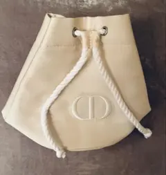 DIOR 巾着ポーチ　ホワイト　ノベルティ
