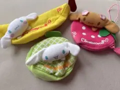 レア!【平成レトロ】ハッピーセットシナモロールポーチ　３点　いちごバナナ　メロン