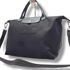 ロンシャン トートバッグ《プリアージュ》2WAY ナイロン+レザー 現行 美品