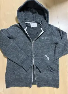 ベイフロー　チャコールグレー　　ダブル ジップパーカー BY.F.L