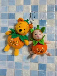ディズニー　くまのプーさん　ピグレット ハロウィン　ぬいぐるみ　ストラップ　レア