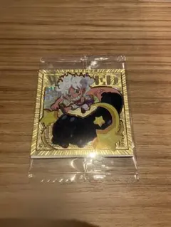 ワンピース大海賊シールウエハース　ゴールドパラレル　ルフィ