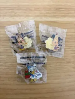 ミッキー・ミニー・ドナルド　ピンバッジ 3個セット