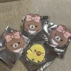 リラックマ ネオ　リラッくじ G賞 アクリルバッジ チャイロイコグマキイロイトリ