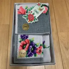 未使用 FEILER プティクロス ひざ掛け フェイラー ベージュ 花柄