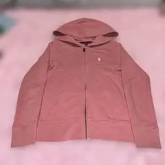 00s Ralph Lauren 短丈 フルジップパーカー ピンク Y2K 平成