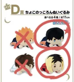 ハイキュー 1番くじ ちょこのっころんぬいぐるみ 影山飛雄 孤爪研磨
