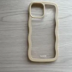 holdit iPhone12ケース ウェーブデザイン ベージュ