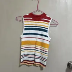 FOREVER 21 ノースリーブ ニットセーター ストライプ 新品未使用