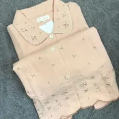 【新品タグ付き】レディースパジャマ ルームウェア　綿100% L 小花刺繍