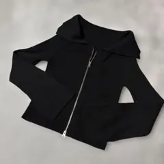 AZUL by moussy ブラック　オフショルダー　ニット　トップス