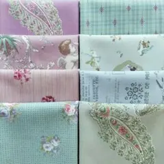 こうの早苗　YUWA パッチワークカットクロス８枚セット