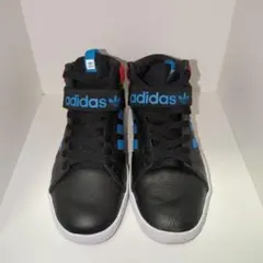 adidas ハイカットスニーカー ブラック/ブルー/レッド　25.5センチ