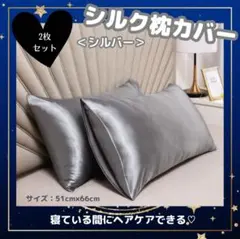 【シルク枕カバー】2枚入り/ダメージ防止・美髪/ピローケース