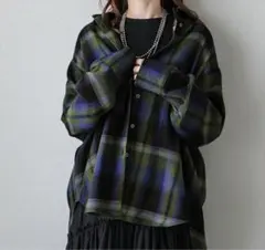 チェック ネルシャツ オーバーサイズ チェック柄シャツ