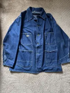 80s OshKosh ダークブルー デニムカバーオールのサムネイル