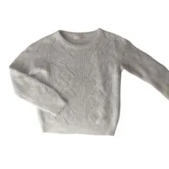 Apuweiser-riche ニット 長袖 ライトグレー アンゴラ