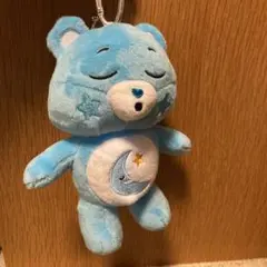 クマのぬいぐるみキーホルダー 水色