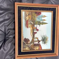 印象派風景画 金色フレーム付き - メルカリ