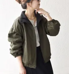 SHIPS any: ナイロン × ボア リバーシブル ショート ブルゾン