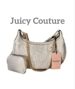 ◇新品Juicy Couture ベロア ショルダー付きハンドバッグ ブラック 