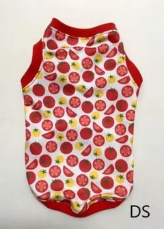☆クールクロスニットタンク　トマト　ダックスサイズ　ハンドメイド　犬服☆