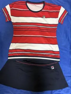 FILA テニスウェア セットアップ レッド×ネイビー Mのサムネイル
