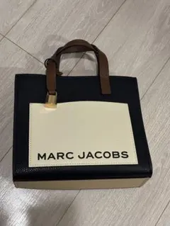 MARC JACOBS トートバッグ ミニ ブラック×ホワイト レザー