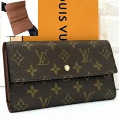 美品 ルイヴィトン モノグラム ポルトトレゾール インターナショナル 財布 茶