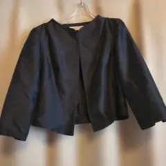 ノーカラージャケット 黒