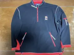 00s 東京ディズニーランド フリースプルオーバー ハーフジップ 刺繍ロゴ